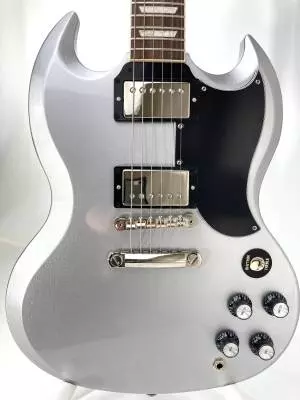 GIBSON SG STD '61 STOPBAR SILVER MIST 2